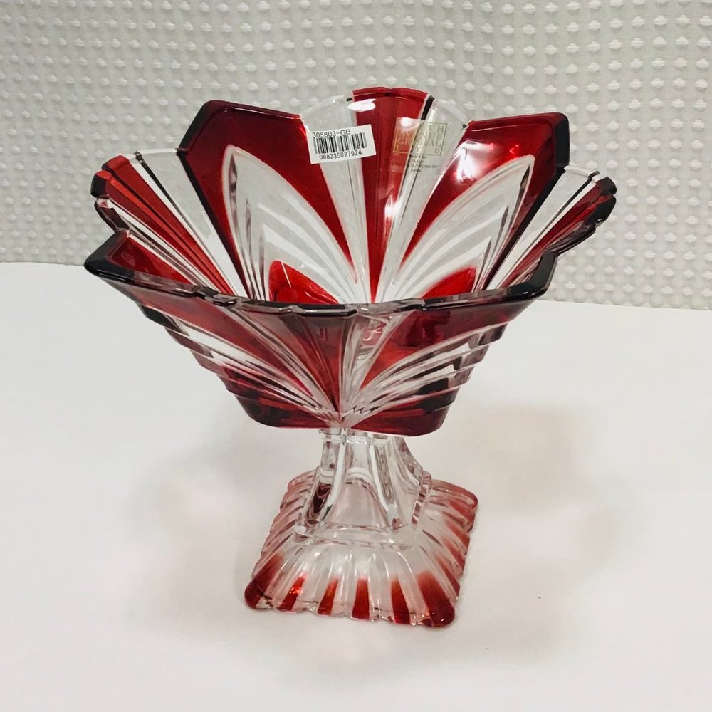 5th Avenue Lead Free crystal pedestal bowl